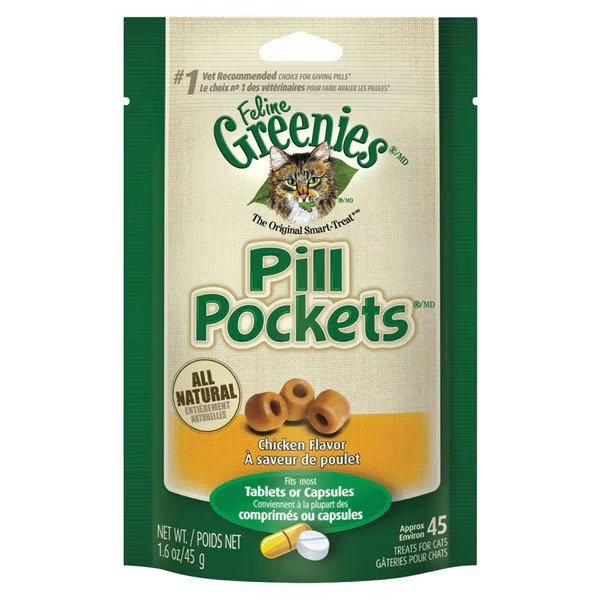 Pill Pockt Cat Treat Chk, Greenies, Mfr#: GREO2141